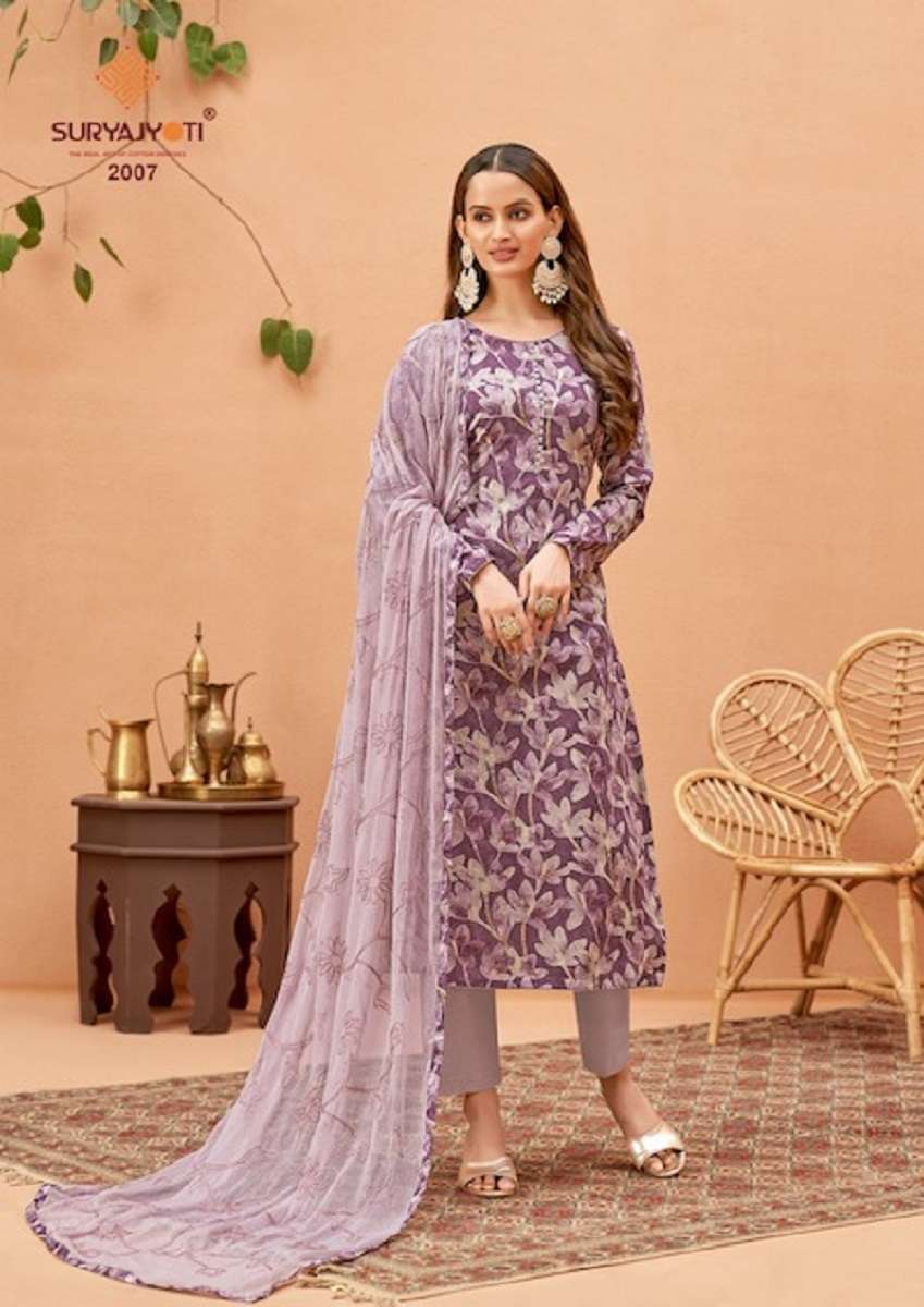 SURYAJYOTI KIANA VOL-2 – DRESS MATERIAL Wholesale catalog