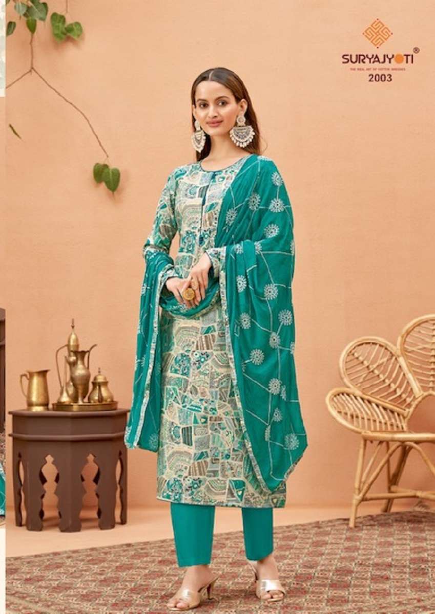 SURYAJYOTI KIANA VOL-2 – DRESS MATERIAL Wholesale catalog