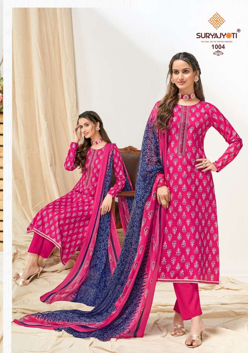 Suryajyoti Nykaa Vol-1 – Dress Material Wholesale catalog