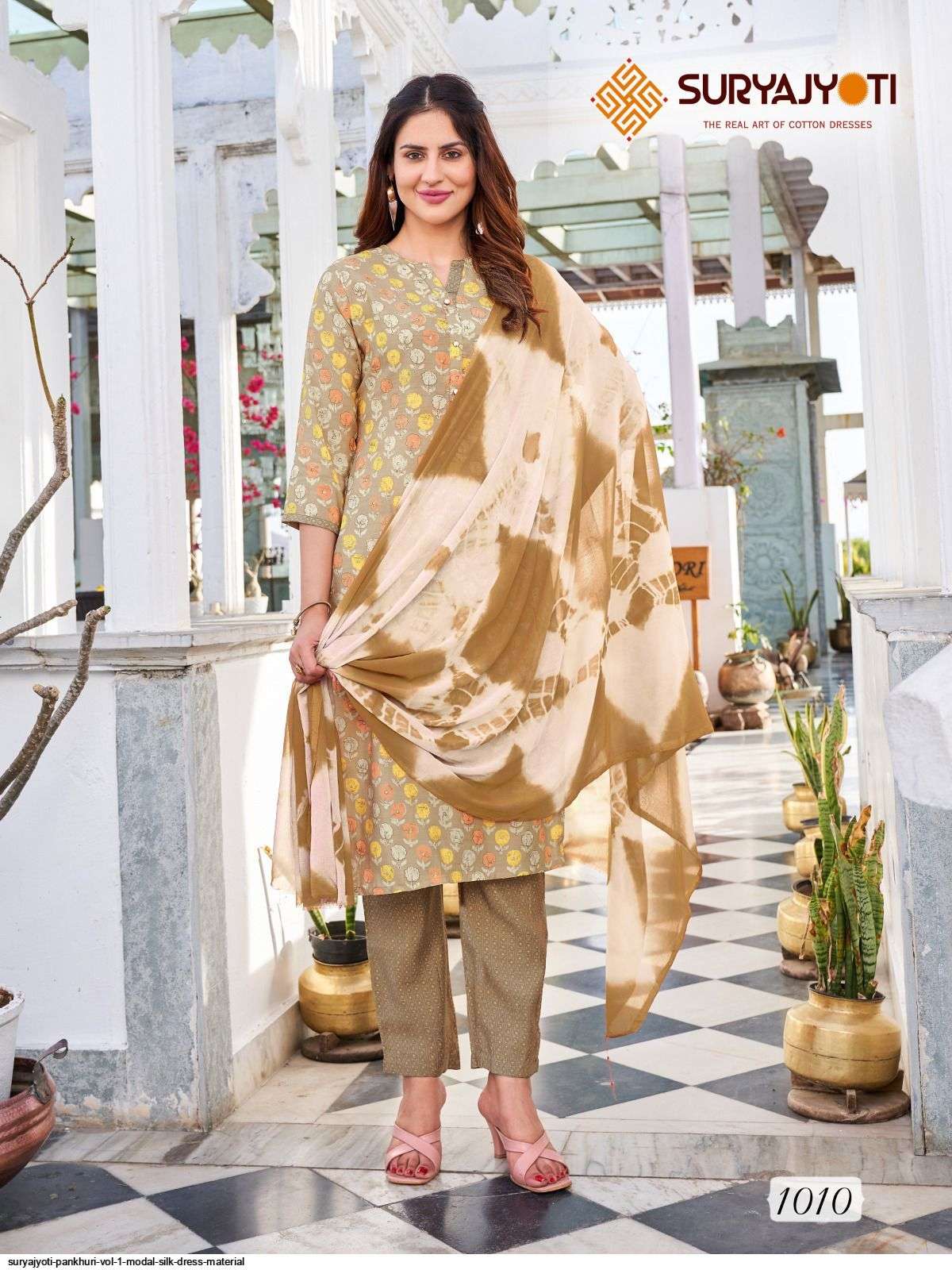 Suryajyoti Pankhuri Vol-1 – Kurti Pant With Dupatta Wholesale catalog