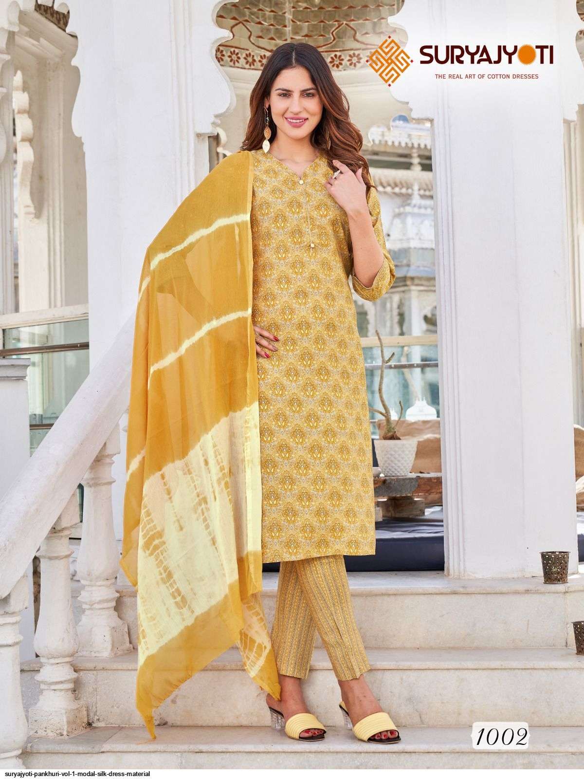 Suryajyoti Pankhuri Vol-1 – Kurti Pant With Dupatta Wholesale catalog