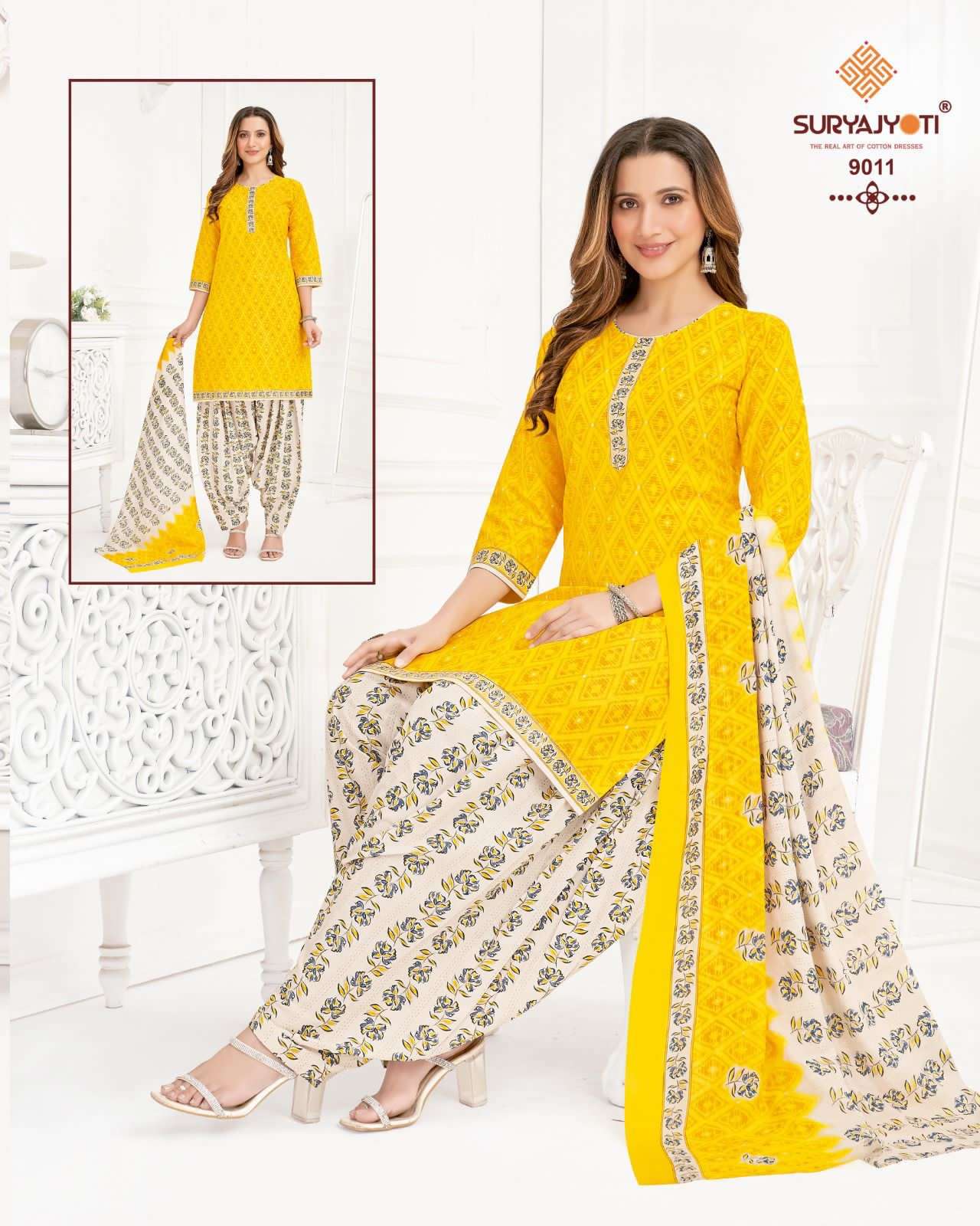  SURYAJYOTI TRENDY PATIYALA VOL-9 – DRESS MATERIAL Wholesale catalog
