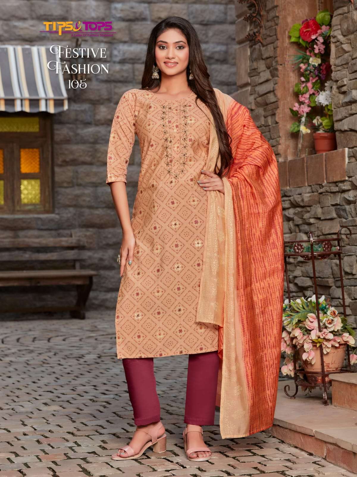 TIPS & TOPS FESTIVE FASHION Kurti Wholesale catalog