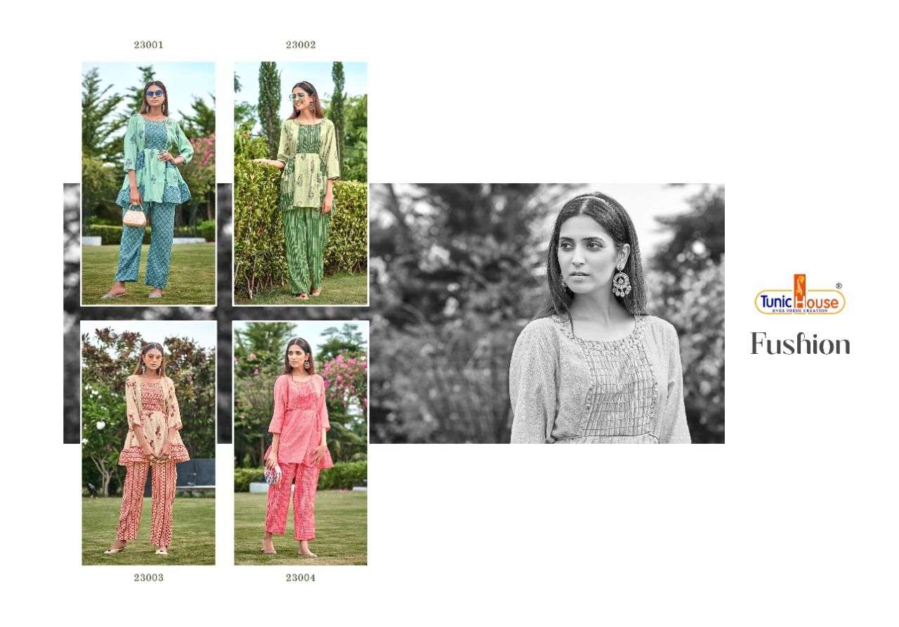 TUNIC HOUSE Co-ORD SET FUSION Kurti Wholesale catalog