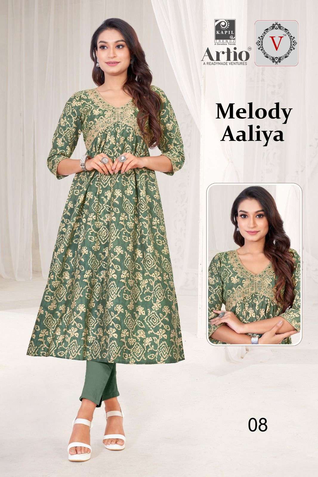 VEDHA MELODY AALIYA Kurti Wholesale catalog