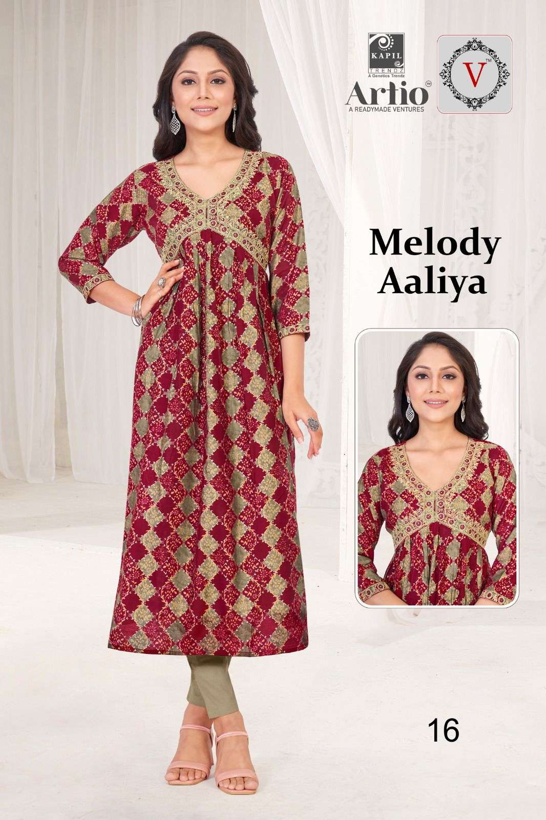 VEDHA MELODY AALIYA Kurti Wholesale catalog