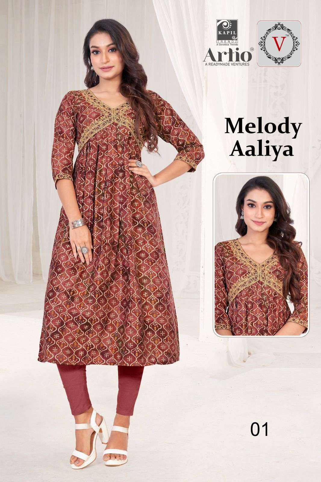 VEDHA MELODY AALIYA Kurti Wholesale catalog