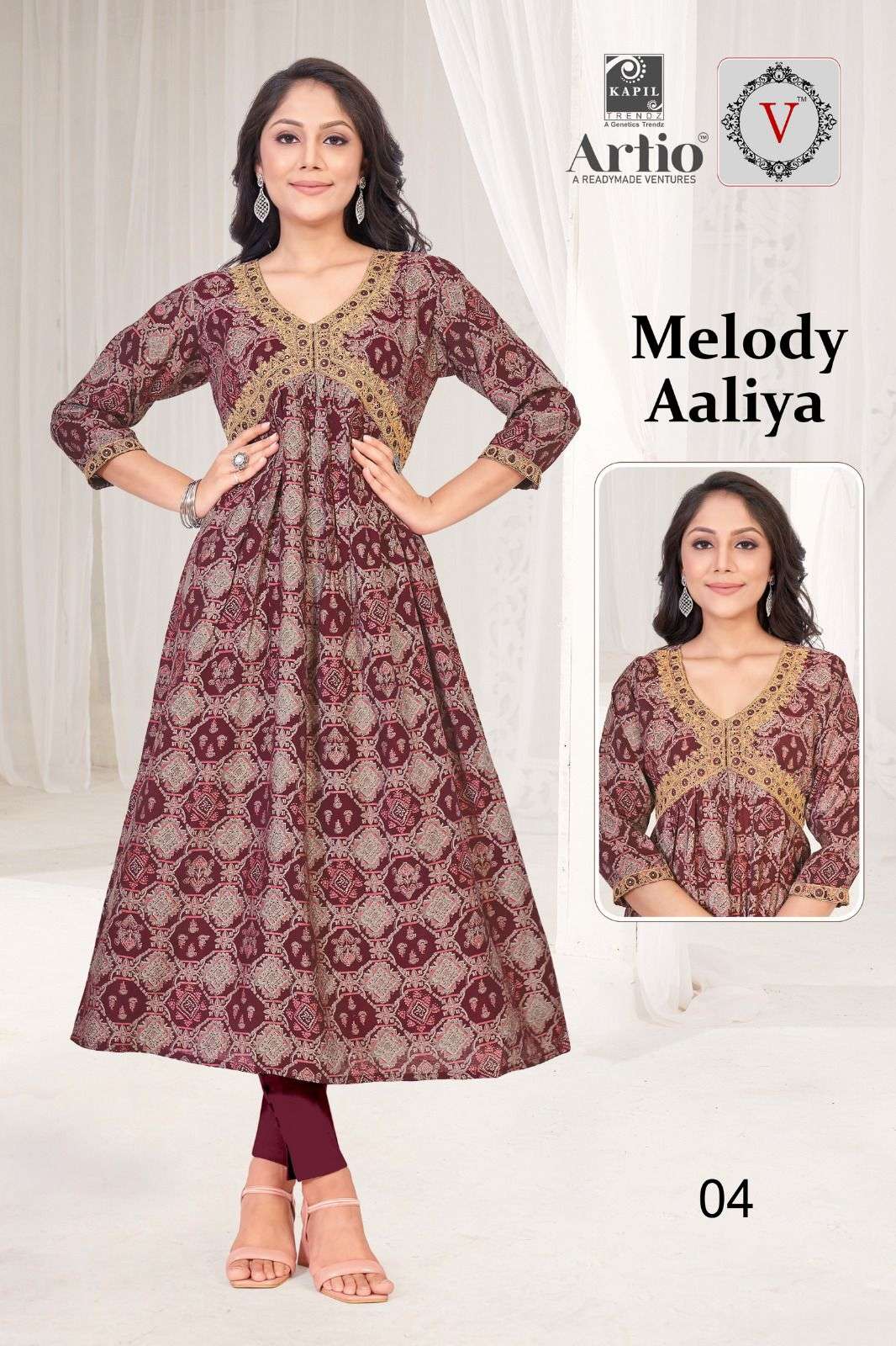 VEDHA MELODY AALIYA Kurti Wholesale catalog