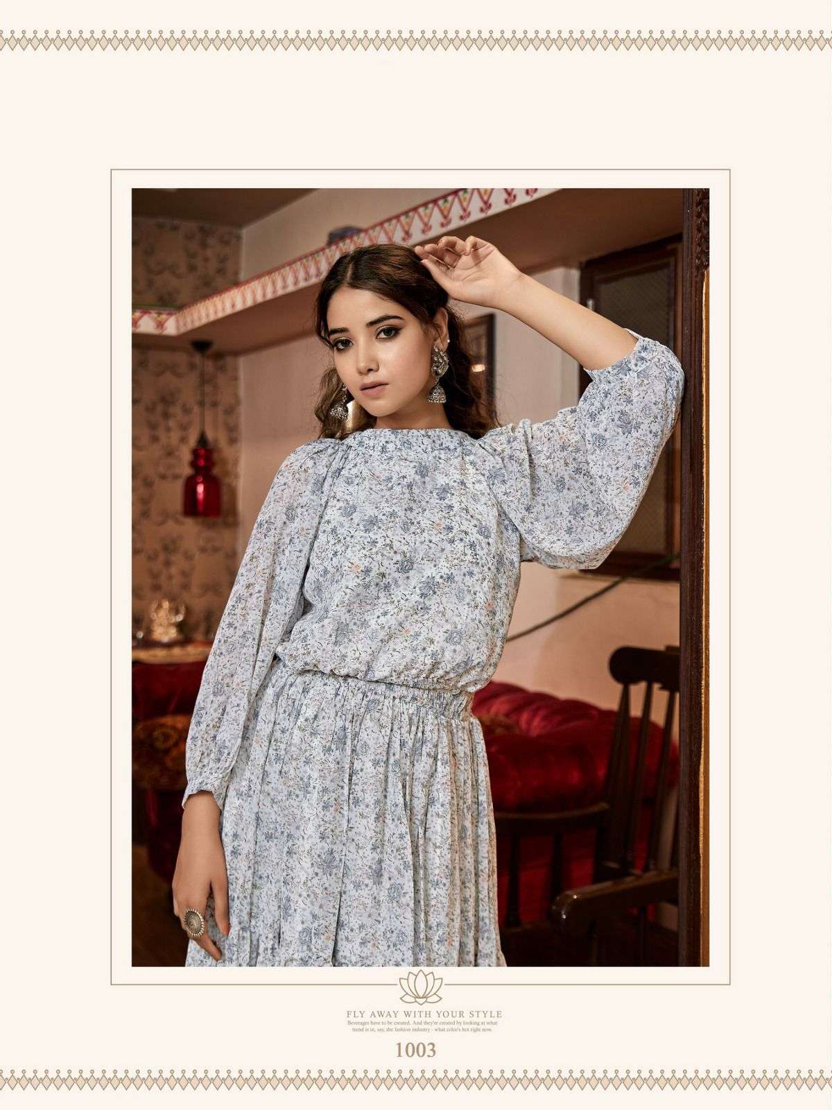 vitara fashion OREGAN jorjet tunic prints Kurti Wholesale catalog