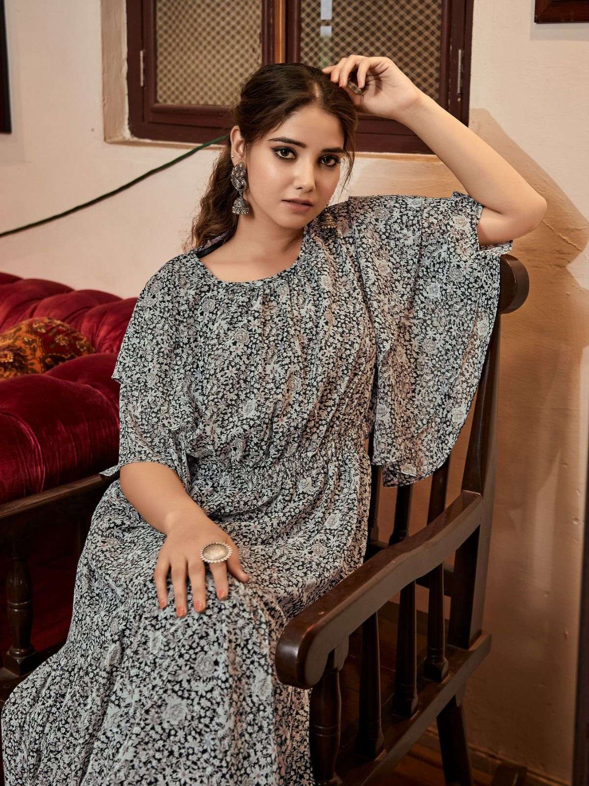 vitara fashion OREGAN jorjet tunic prints Kurti Wholesale catalog