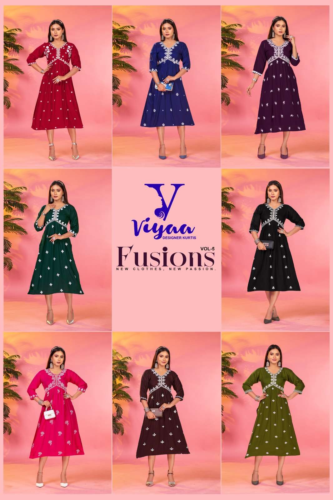 VIYAA DESIGNER FUSION Kurti Wholesale catalog