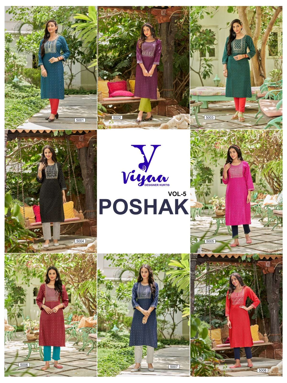 VIYAA DESIGNER POSHAK V5 Kurti Wholesale catalog