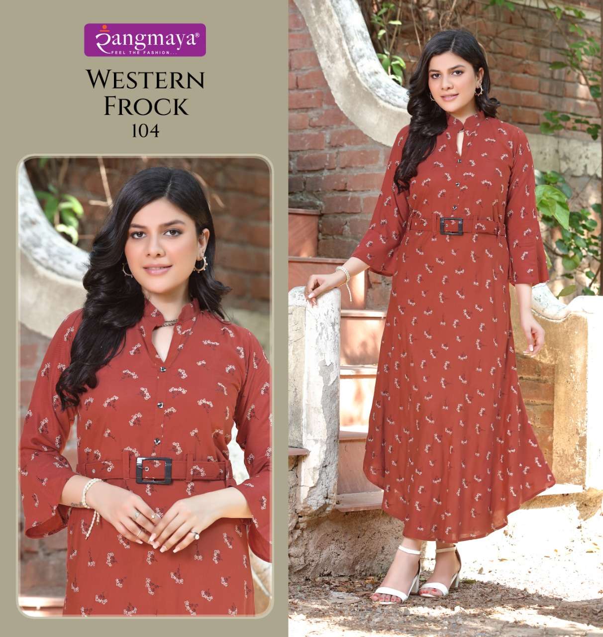 WESTERN FROCK Rayon Print Kurti Wholesale catalog