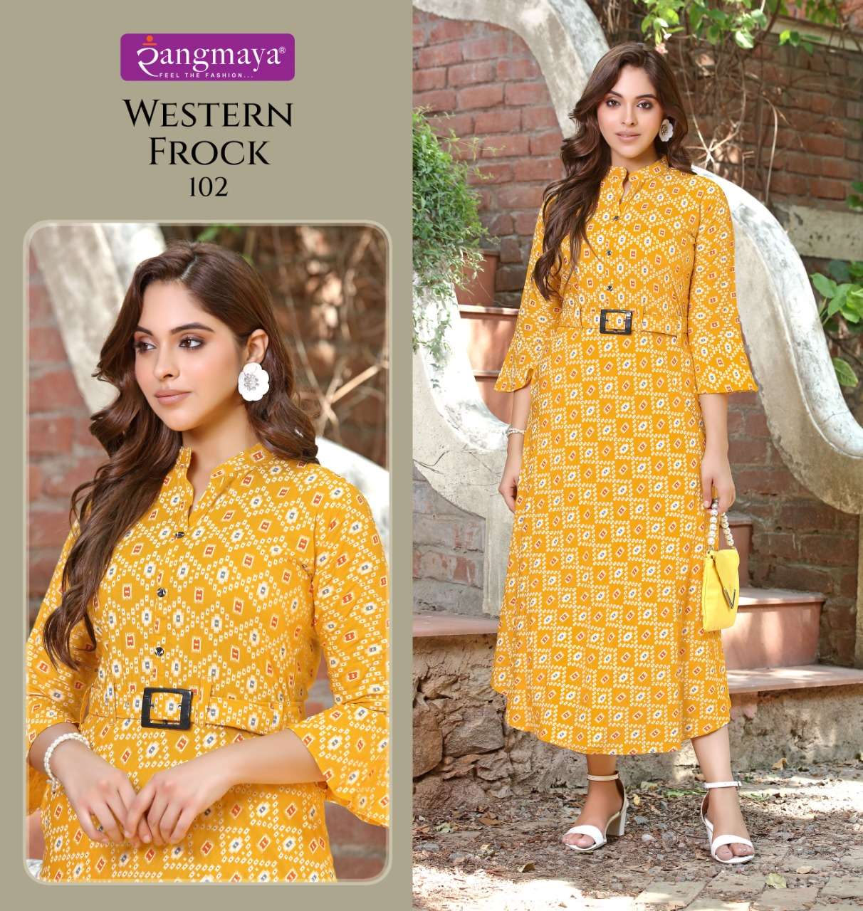 WESTERN FROCK Rayon Print Kurti Wholesale catalog