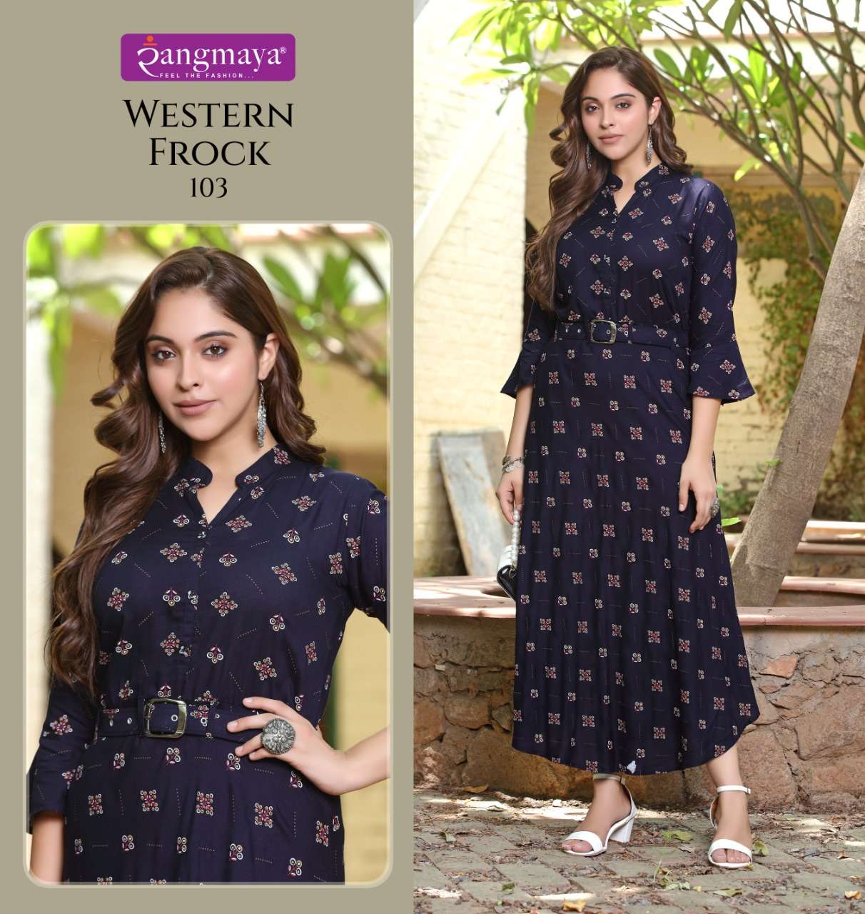 WESTERN FROCK Rayon Print Kurti Wholesale catalog