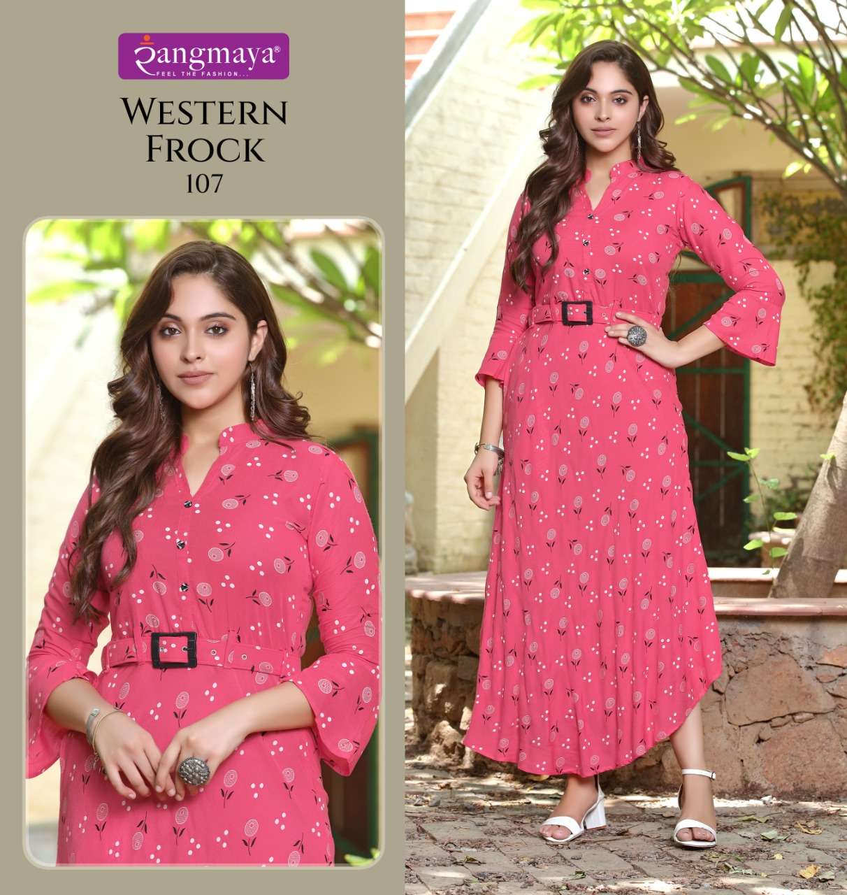 WESTERN FROCK Rayon Print Kurti Wholesale catalog