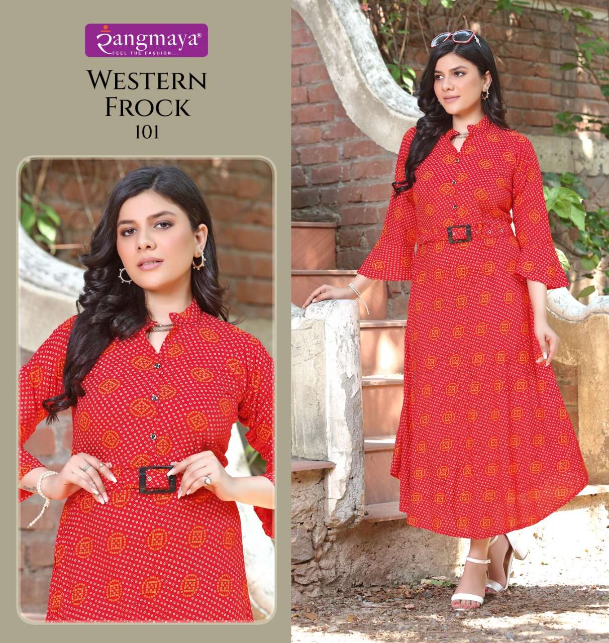 WESTERN FROCK Rayon Print Kurti Wholesale catalog