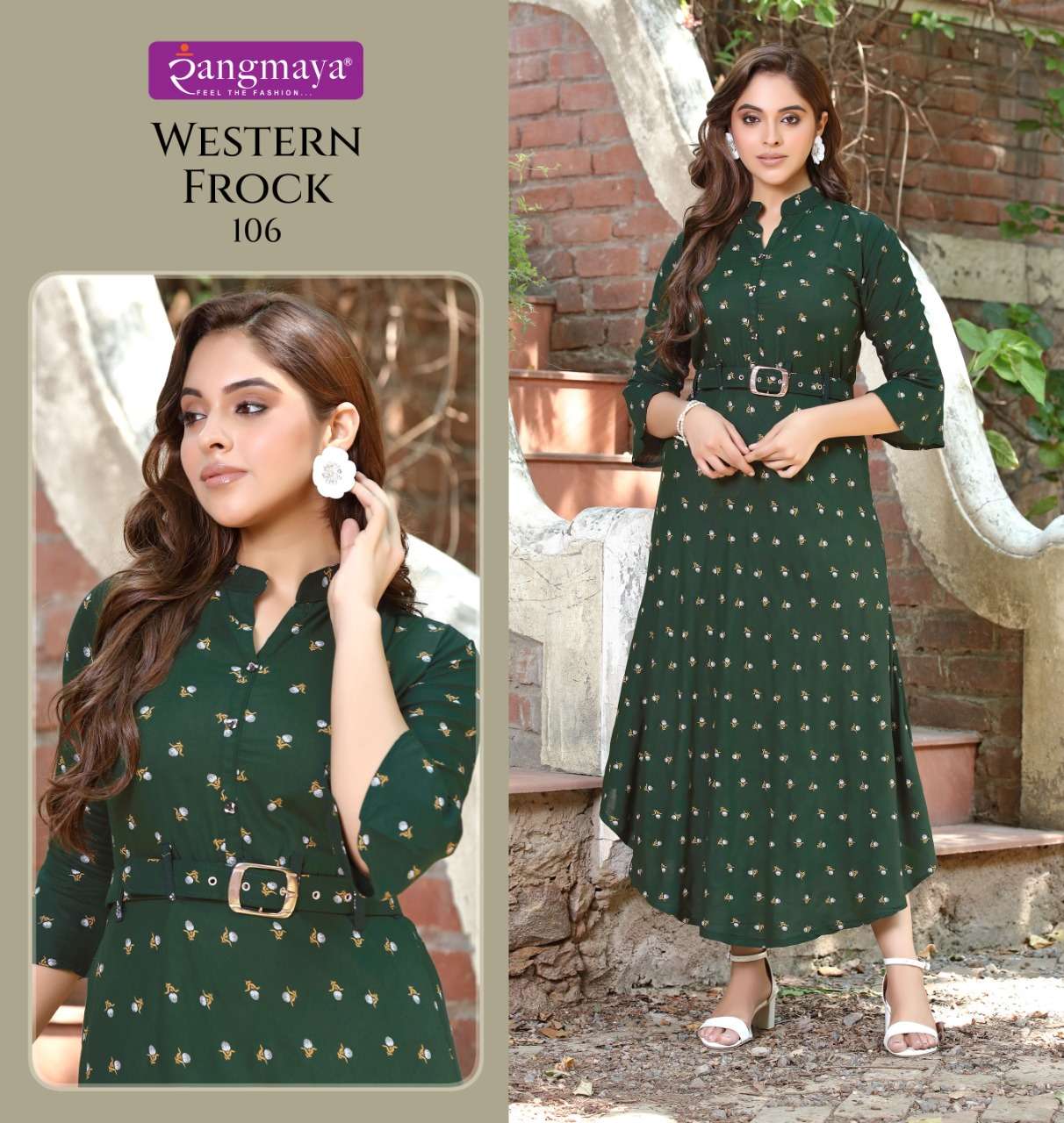 WESTERN FROCK Rayon Print Kurti Wholesale catalog