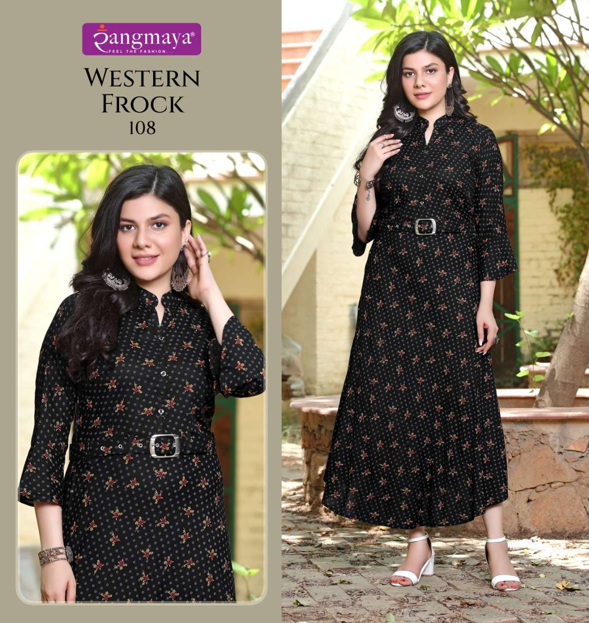 WESTERN FROCK Rayon Print Kurti Wholesale catalog