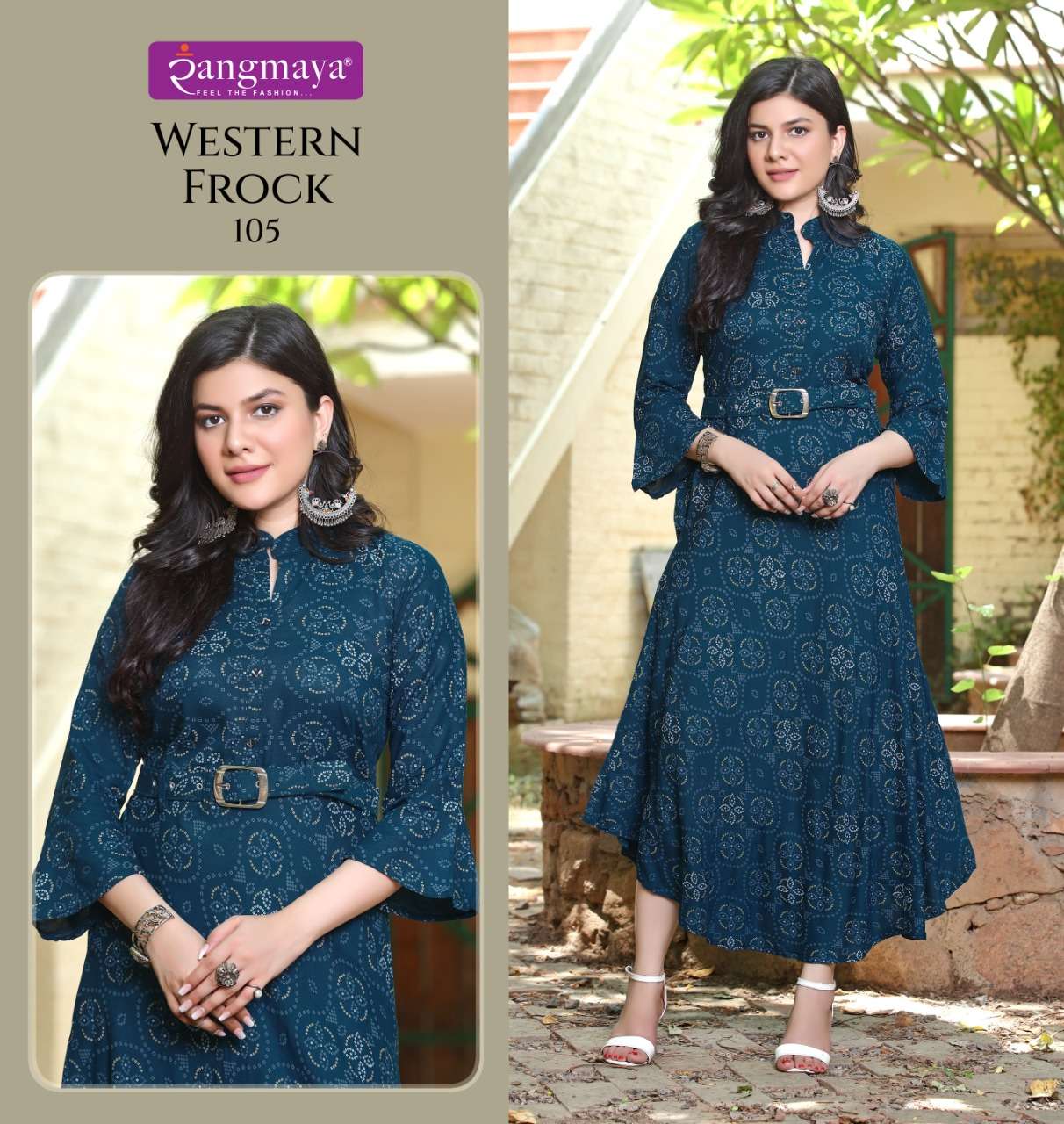 WESTERN FROCK Rayon Print Kurti Wholesale catalog