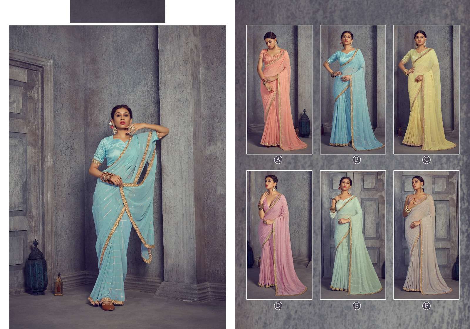 Ynf Filmora Sequence Fancy Georgette Saree Wholesale catalog