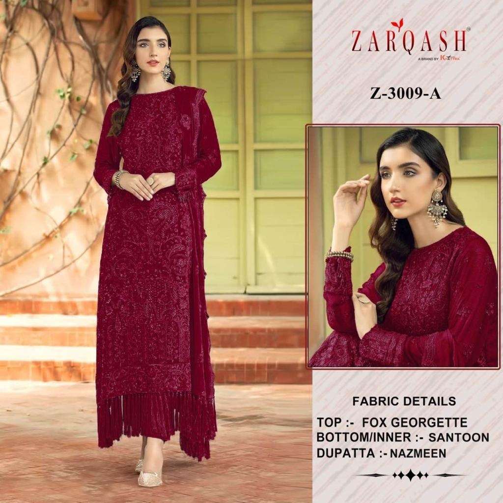 Zarqash Z 3009 Designer Pakistani Suit Wholesale catalog