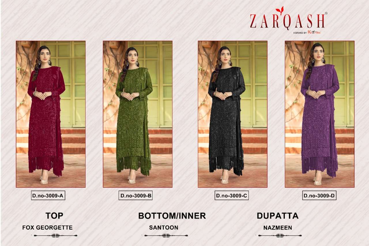 Zarqash Z 3009 Designer Pakistani Suit Wholesale catalog
