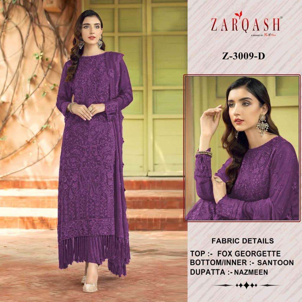 Zarqash Z 3009 Designer Pakistani Suit Wholesale catalog