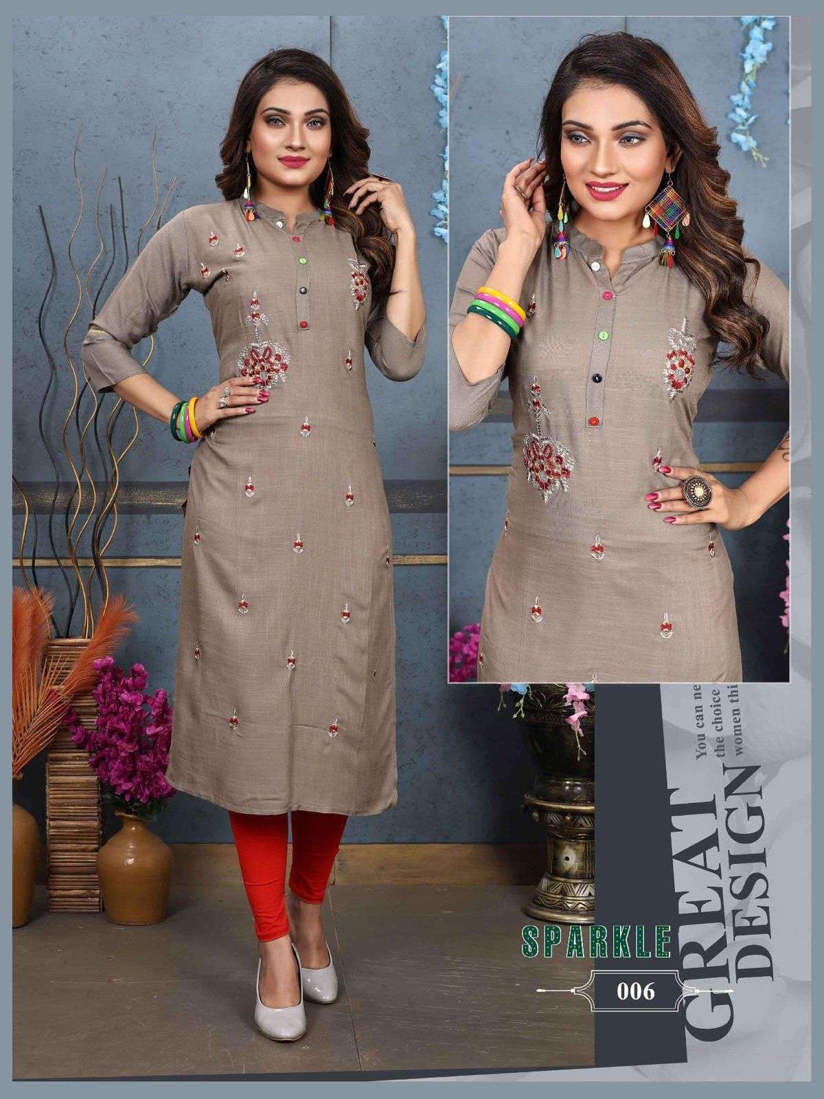 Aagya Sparkle Vol.1 Rayon Kurti Wholesale catalog