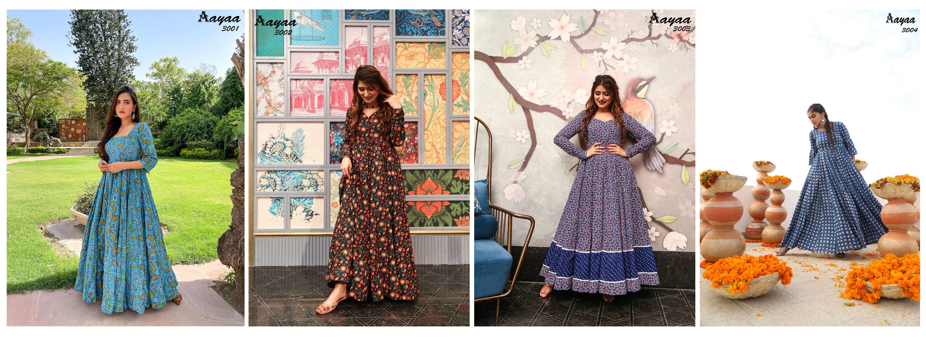 Aayaa vol 3 - Gown - kurti - Wholesale catalog
