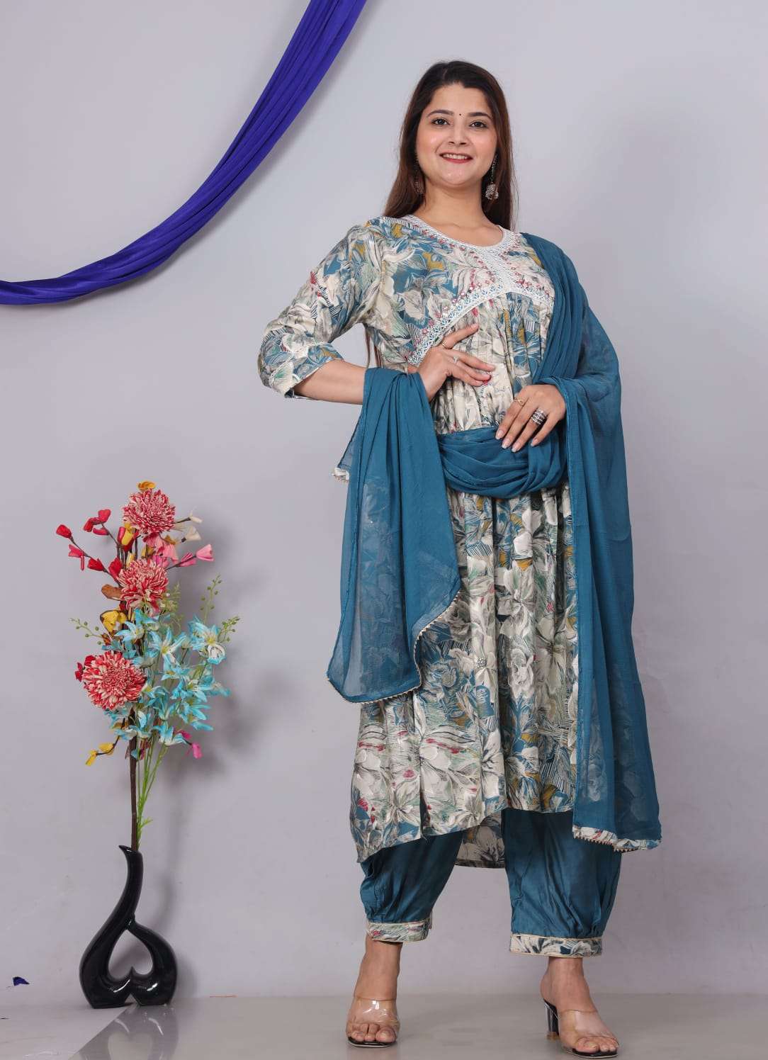 Afghani vol - 1 Alia Cut Muslin Kurti Wholesale catalog