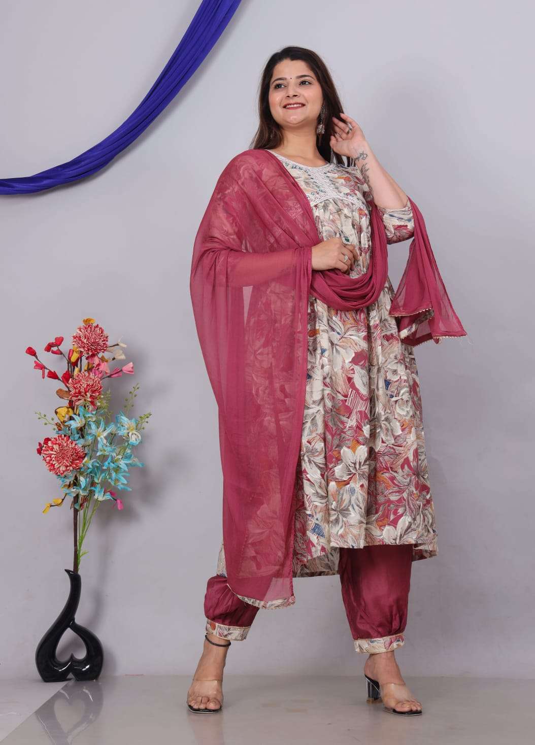 Afghani vol - 2 Alia Cut Muslin Kurti Wholesale catalog