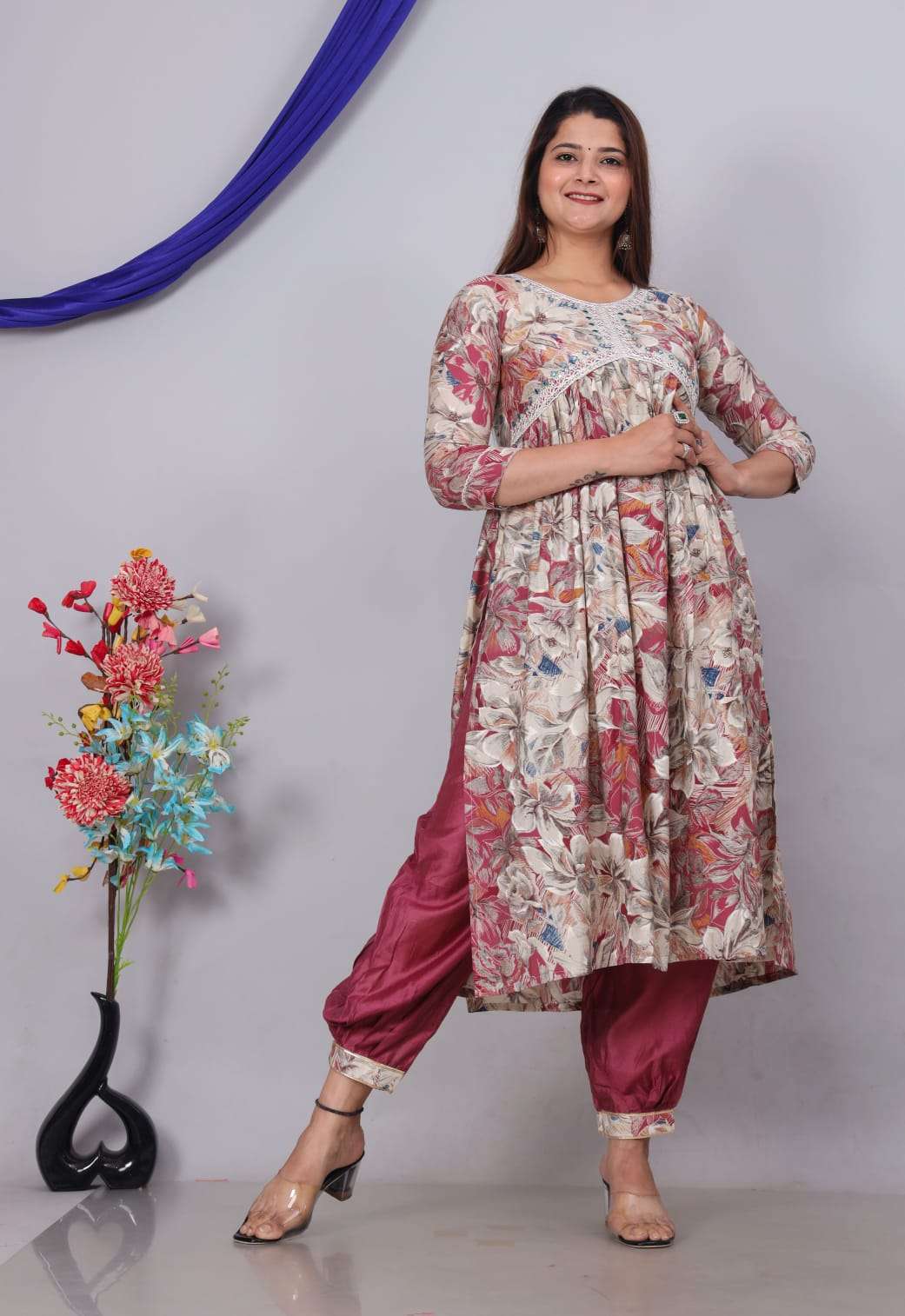 Afghani vol - 2 Alia Cut Muslin Kurti Wholesale catalog