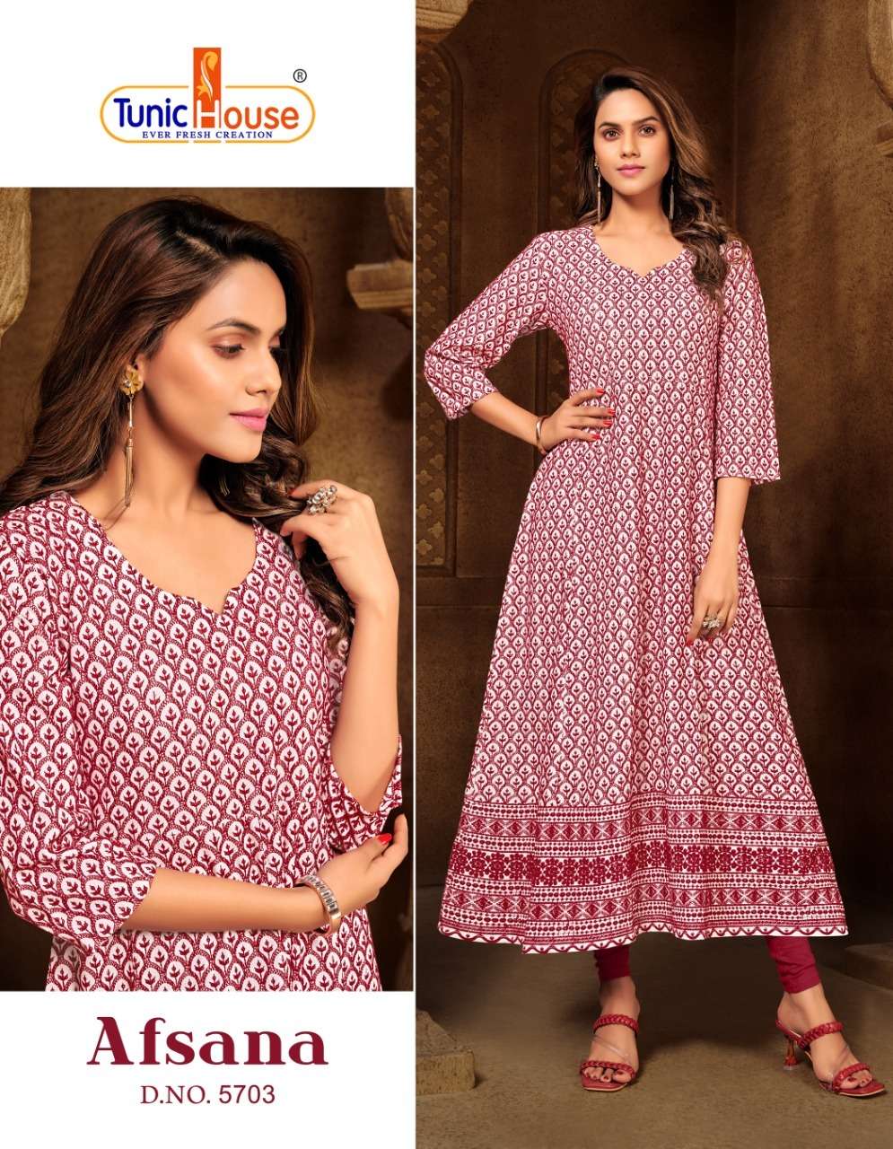 AFSANA vol-5 ANARKALI Kurti Wholesale catalog