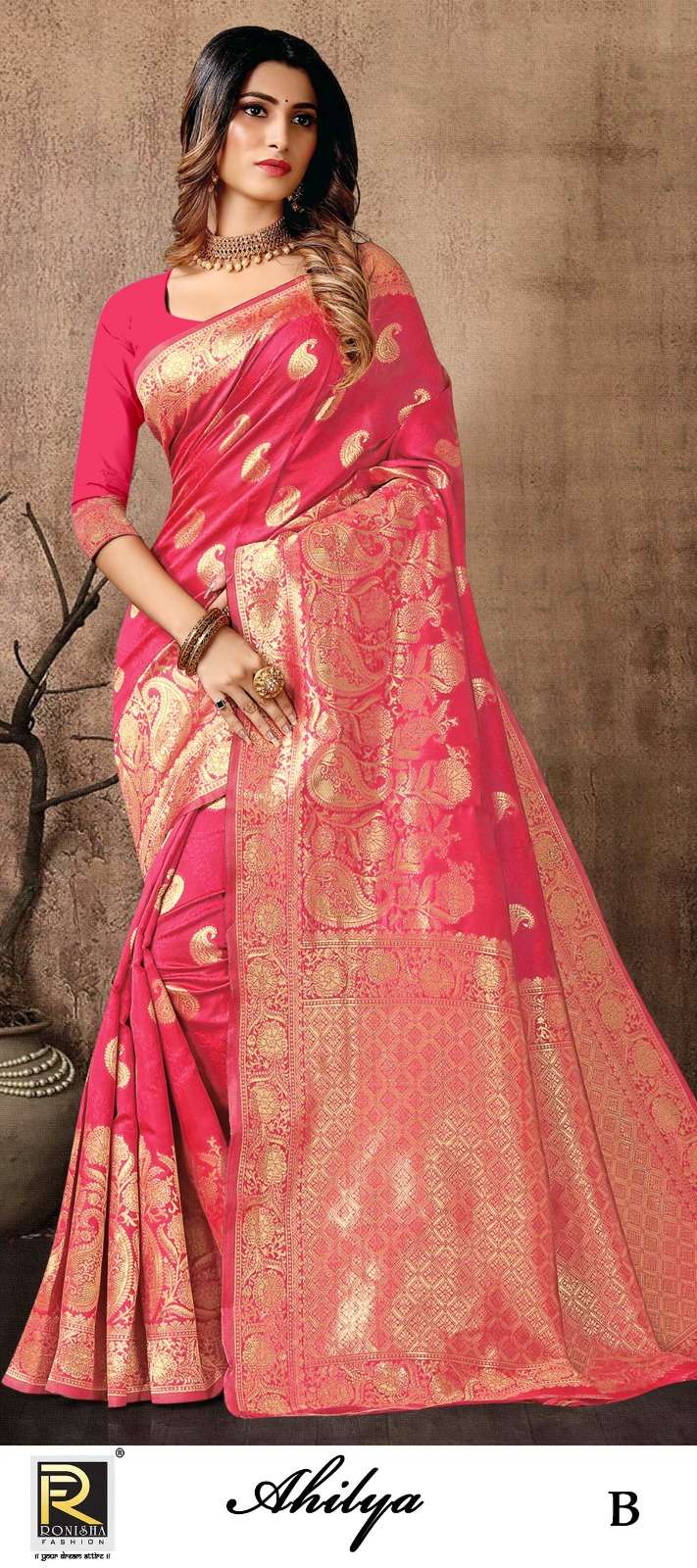 AHILYA  BY RONISHA SAREE SILK FABRICS SUPER HIT COLLECTION 