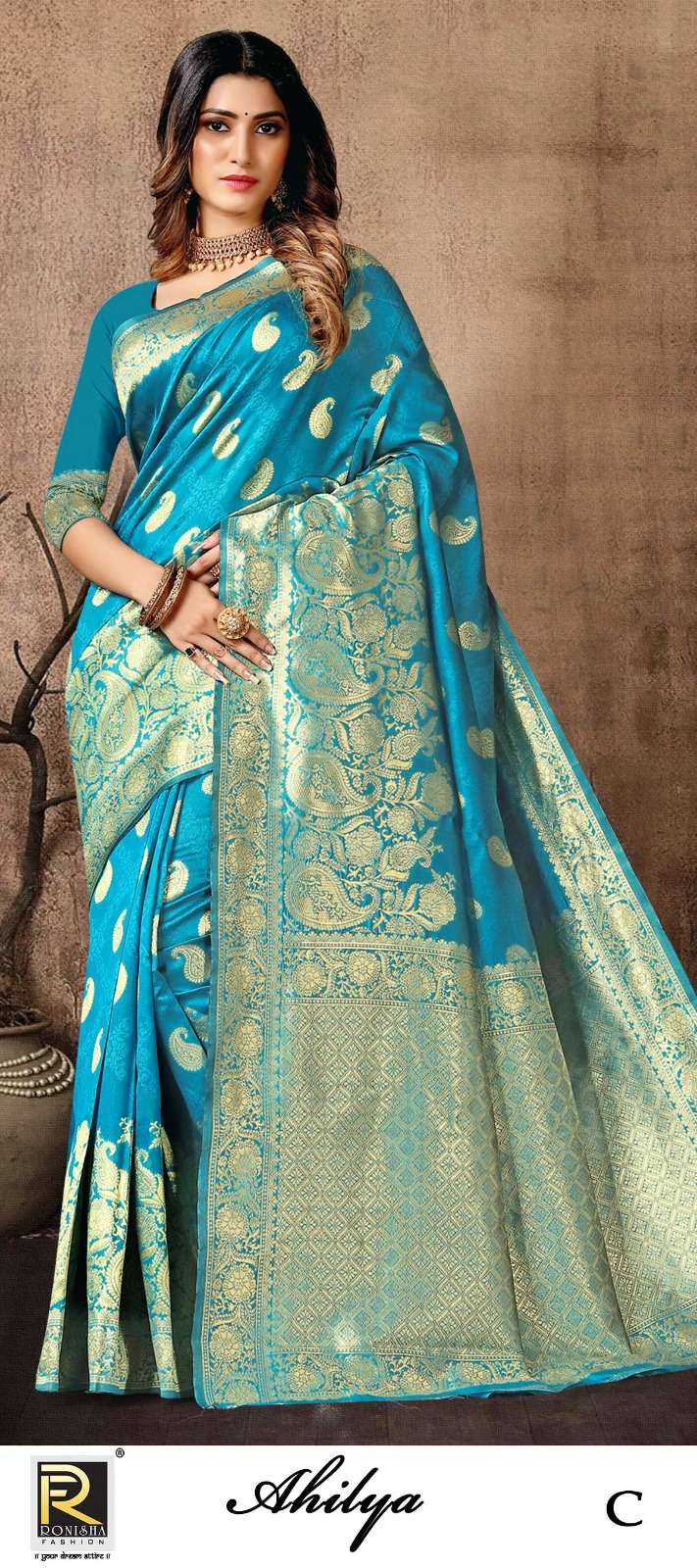 AHILYA  BY RONISHA SAREE SILK FABRICS SUPER HIT COLLECTION 