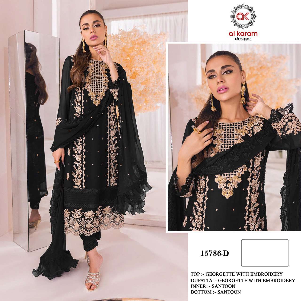 Al Karam 15786 Colors Heavy Embroidery Pakistani Suits Wholesale catalog