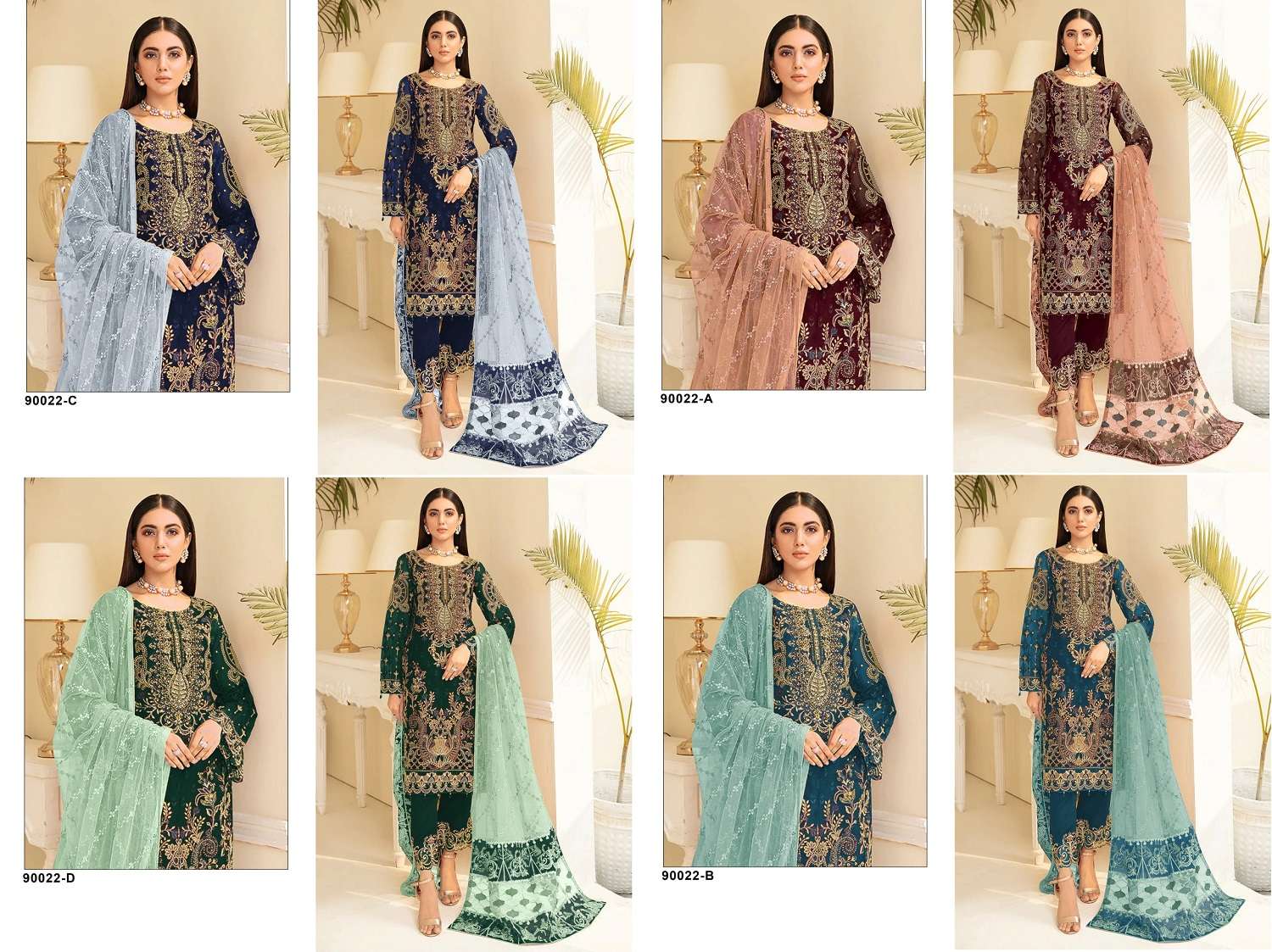 Al Karam 90022 Colors Embroidery Pakistani SuitS Wholesale catalog