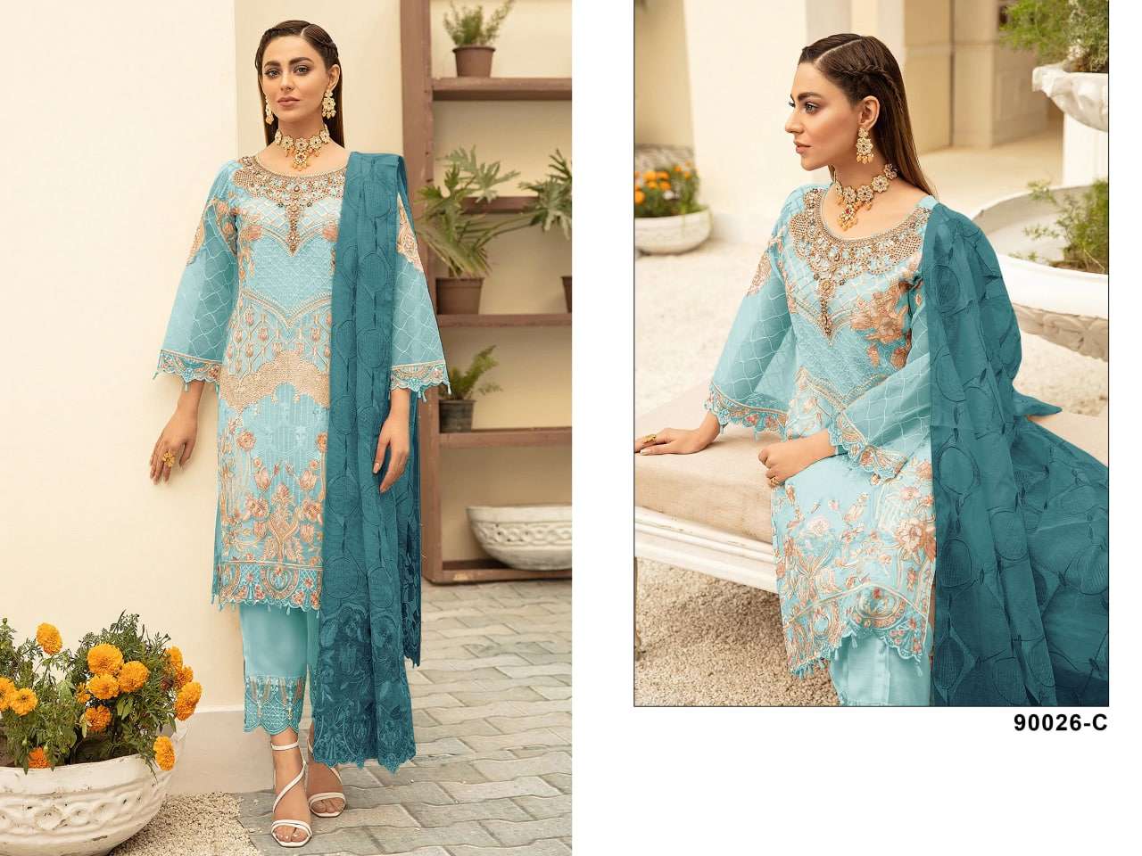 Al Karam 90026 Colors Designer Pakistani Suits Wholesale catalog