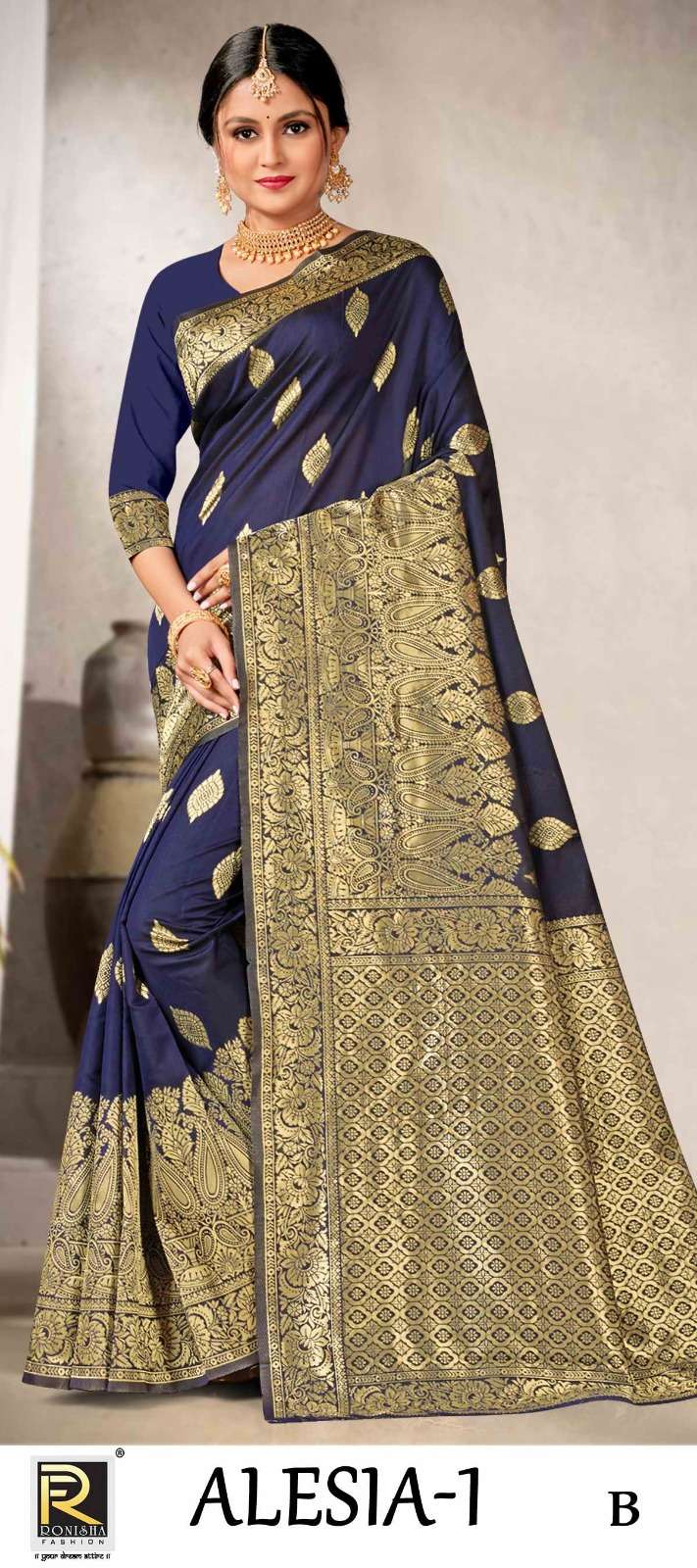 ALESIA  BY RONISHA SAREE SILK FABRICS SUPER HIT COLLECTION 