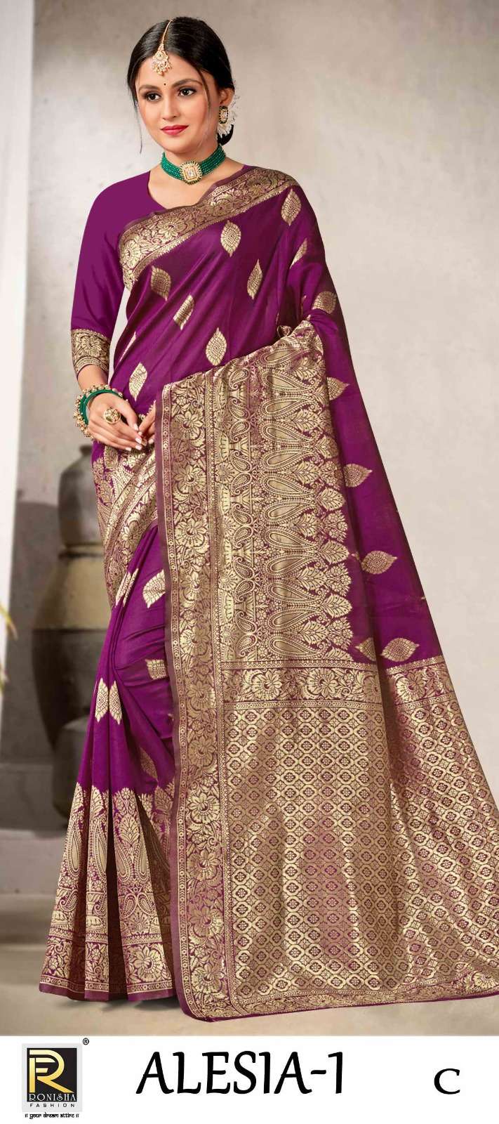 ALESIA  BY RONISHA SAREE SILK FABRICS SUPER HIT COLLECTION 