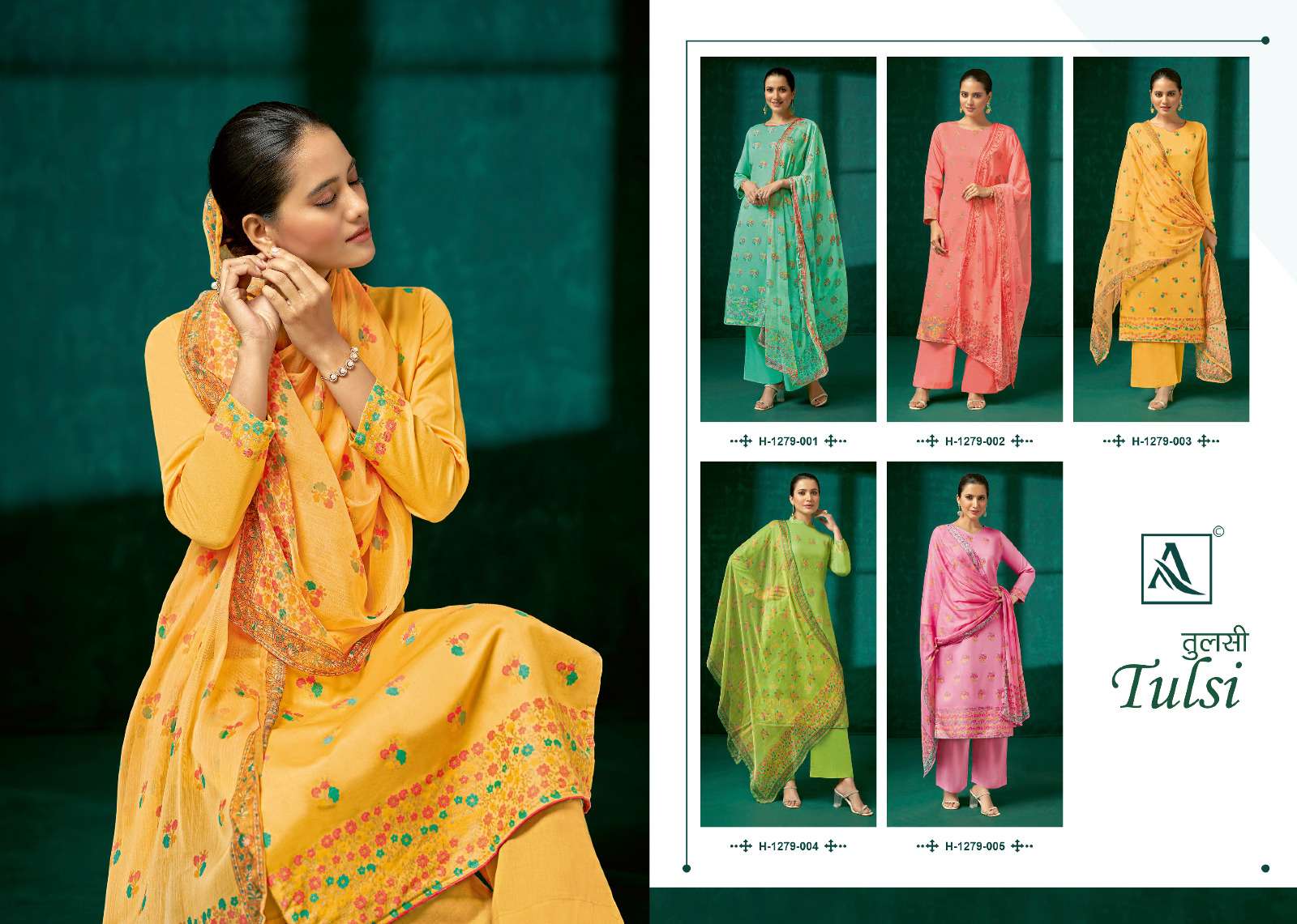 Alok Suit TULSI salwar kameez Wholesale catalog