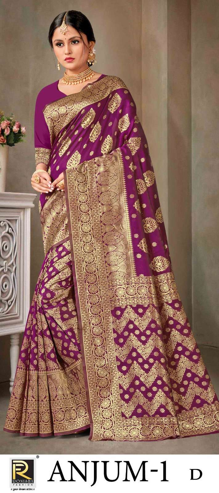 ANJUM  BY RONISHA SAREE SILK FABRICS SUPER HIT COLLECTION 