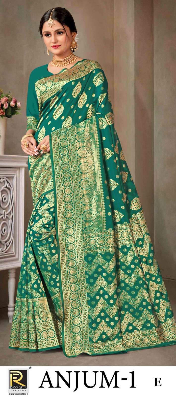 ANJUM  BY RONISHA SAREE SILK FABRICS SUPER HIT COLLECTION 