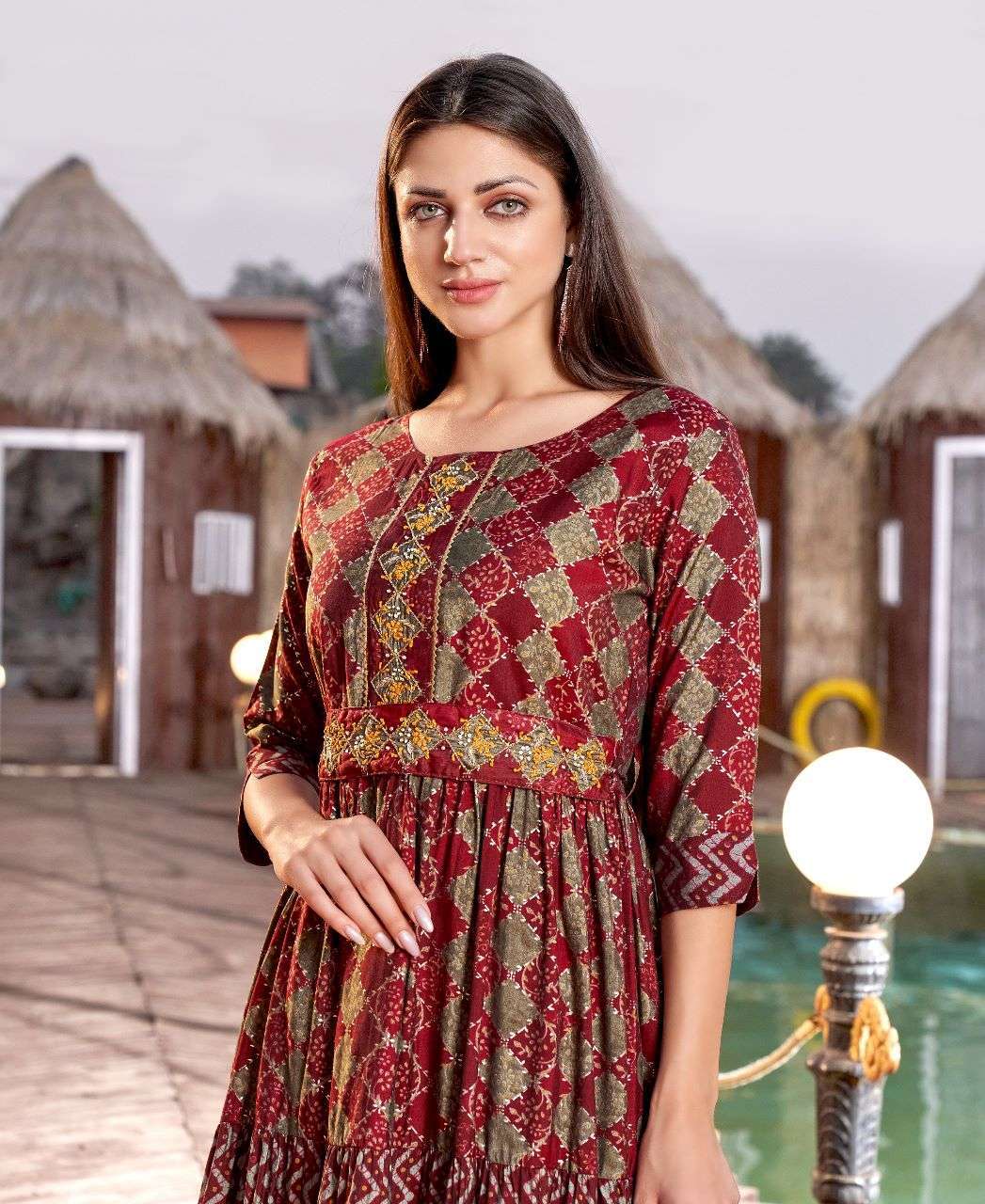 ARTRIDDH PRESENT vol - 2 HEAVY VISCOSE MASLIN GOWNS KURTI WHOLESALE CATALOG