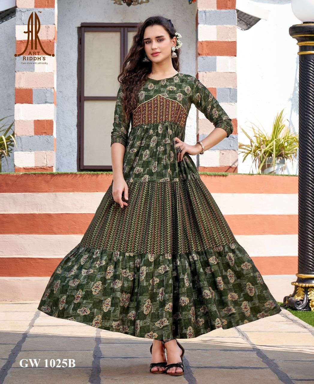 ARTRIDDH PRESENT vol - 7 HEAVY VISCOSE MASLIN GOWNS KURTI WHOLESALE CATALOG