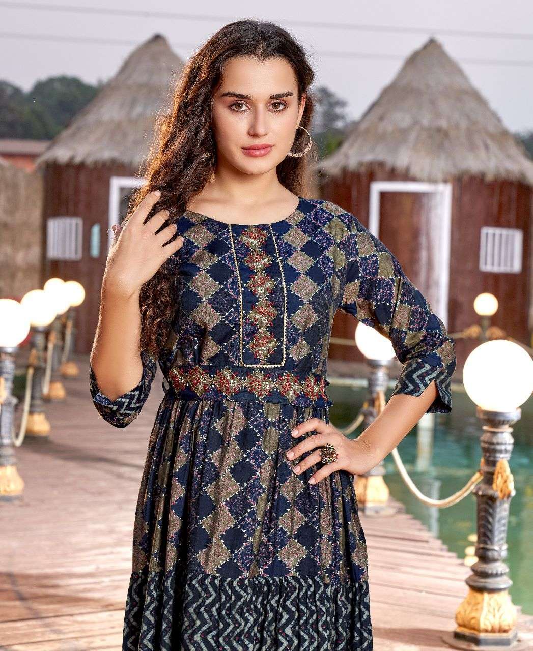 ARTRIDDH PRESENT vol - 8 HEAVY VISCOSE MASLIN GOWNS KURTI WHOLESALE CATALOG