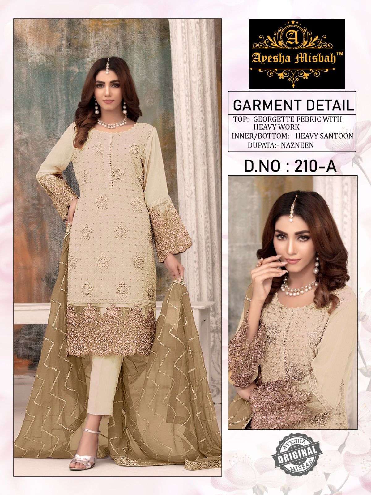 Ayesha Misbah 210 Designer Pakistani Suit Wholesale catalog
