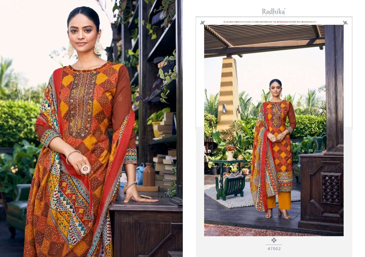 Azara AAROHI Dress Materials Wholesale catalog