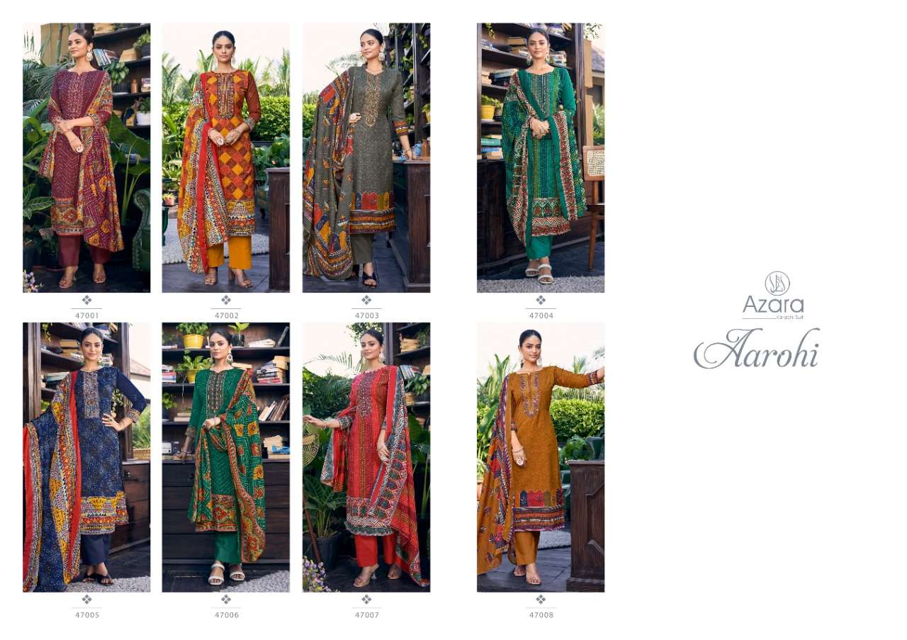Azara AAROHI Dress Materials Wholesale catalog
